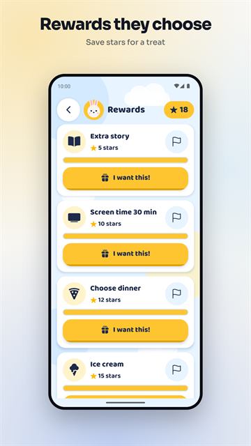Star Chart: rewards screen